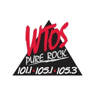WTOS Pure Rock 105.1 FM logo