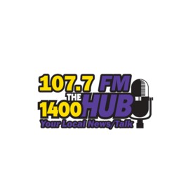 WHUB The Hub 107.7 FM & 1400 AM (US Only) logo