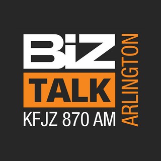 KFJZ Biz Talk 870 AM and 102.5 FM logo