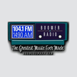 KOMJ Boomer 104.1 FM and 1490 AM logo