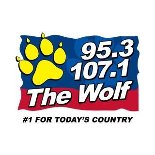 WXLF/ WZLF 95.3 - 107.1 The Wolf logo