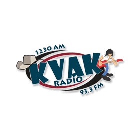 KVAK 1230 AM & 93.3 FM logo