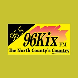 WBKX Kix Country 96.5 and 100.3 logo