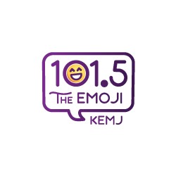 KEMJ 101.5 The Emoji logo