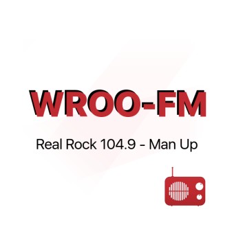 WROO Real Rock 104.9 FM logo