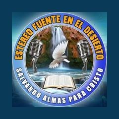 Estereo fuente en el desierto